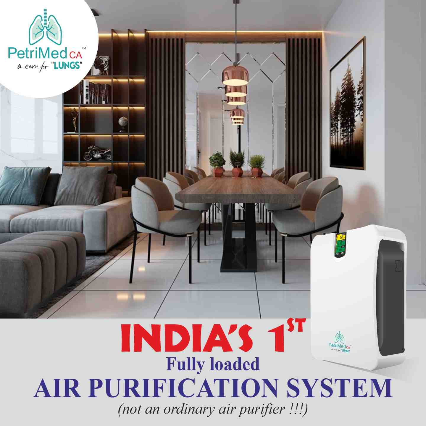 Air purifier for offices and caproates